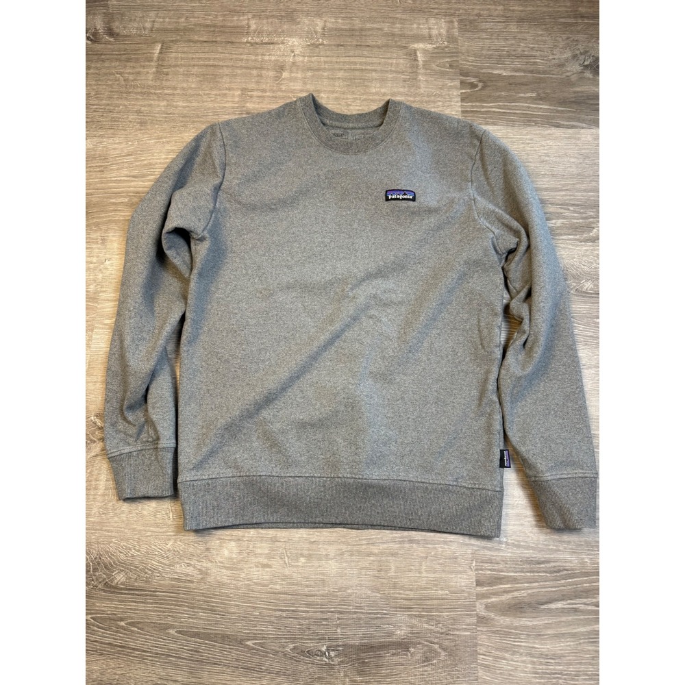 Patagonia Uprisal Crew Sweatshirt Grey Heather Logo Pullover women's Medium